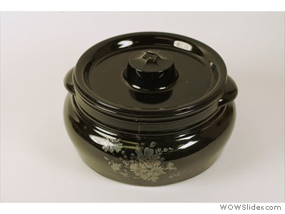 Black amethyst covered bowl