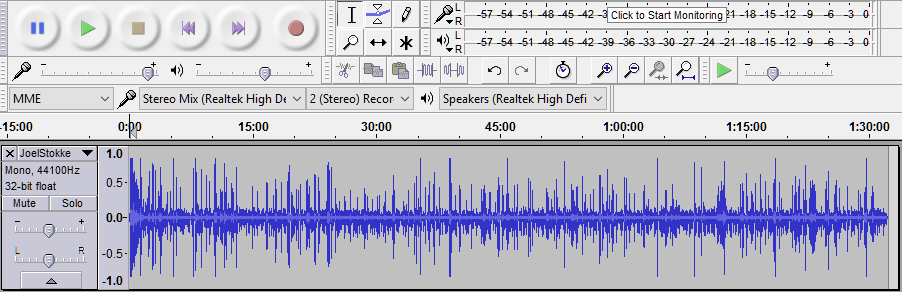 AUDACITY Open audio editor